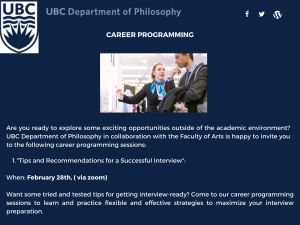 Telling the story of your Arts Degree – Deadline Extended for RSVP to March 8th!