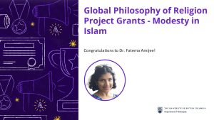 Dr. Fatema Amijee receives Global Philosophy of Religion Project Grants